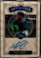 Ozzie Albies [Silver] #SS-OA Baseball Cards 2022 Panini Three and Two Superstar Signatures Prices