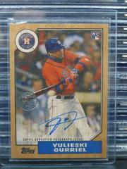 Yulieski Gurriel [Maple Wood] #1987A-YG Baseball Cards 2017 Topps 1987 Autographs Prices