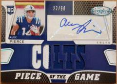 Alec Pierce [Teal] Football Cards 2022 Panini Certified Piece of the Game Signatures Prices