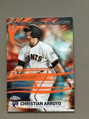 Christian Arroyo [Orange Refractor] #FF-3 Baseball Cards 2017 Topps Chrome Freshman Flash Prices