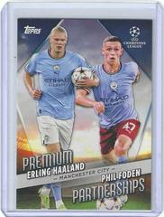 Phil Foden, Erling Haaland Soccer Cards 2022 Topps UEFA Club Competitions Premium Partnerships Prices