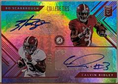 Bo Scarbrough, Calvin Ridley [Autograph] Football Cards 2018 Panini Elite Draft Picks College Ties Prices