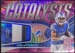 Amon Ra St. Brown [Neon Pink] Football Cards 2022 Panini Spectra Catalysts Prices
