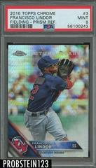 Francisco Lindor [Fielding Prism Refractor] #3 Baseball Cards 2016 Topps Chrome Prices