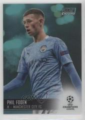 Phil Foden [Aqua Refractor] #32 Soccer Cards 2020 Stadium Club Chrome UEFA Champions League Prices