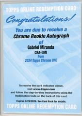 Gabriel Miranda #CRA-GMI Ufc Cards 2024 Topps Chrome UFC Rookie Autograph Prices