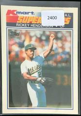 Rickey Henderson #23 Baseball Cards 1990 Kmart Prices
