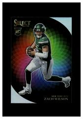 Zach Wilson #CW-17 Football Cards 2021 Panini Select Color Wheel Prices