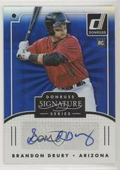 Brandon Drury [Blue] #SGS-BD Baseball Cards 2016 Panini Donruss Signature Series Prices