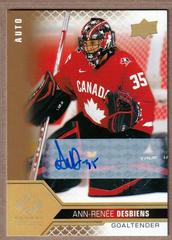 Ann Renee Desbiens [Signature] Hockey Cards 2022 Upper Deck Team Canada Juniors Prices