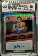 Shai Gilgeous Alexander Basketball Cards 2018 Panini Donruss Significant Signatures Prices