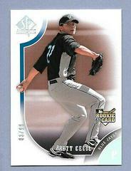 Brett Cecil #137 Baseball Cards 2009 SP Authentic Prices