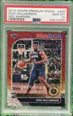 Zion Williamson [Red Shimmer] #258 Basketball Cards 2019 Panini Hoops Premium Stock Prices