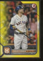 Carlos Correa [Yellow] #3 Baseball Cards 2022 Bowman Prices