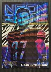 Aidan Hutchinson [Zebra] #NI-25 Football Cards 2022 Panini Select Neon Icons Prices