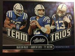 Andrew Luck, Marlon Mack, T.Y. Hilton #TT-IC Football Cards 2019 Panini Absolute Team Trios Prices