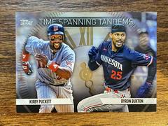 Byron Buxton, Kirby Puckett [Gold] #TS-29 Baseball Cards 2023 Topps Update Time Spanning Tandems Prices
