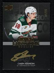 Calen Addison [Gold] #LRS-CA Hockey Cards 2021 SPx UD Black Lustrous Rookie Signatures Prices