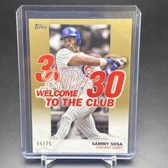 Sammy Sosa [Gold] #WC-11 Baseball Cards 2023 Topps Welcome to the Club Prices