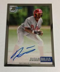 Johan Rojas #93PA-JR Baseball Cards 2021 Bowman Heritage Chrome Prospect Autographs Prices