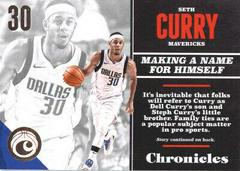 Seth Curry #8 Basketball Cards 2017 Panini Chronicles Prices