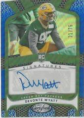 Devonte Wyatt [Blue] #RS-DW Football Cards 2022 Panini Certified Rookie Signatures Prices