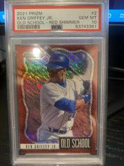 Ken Griffey Jr. [Red Shimmer Prizm] #OS-2 Baseball Cards 2021 Panini Prizm Old School Prices