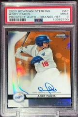 Andy Pages [Orange Refractor] #AP Baseball Cards 2020 Bowman Sterling Prospect Autographs Prices
