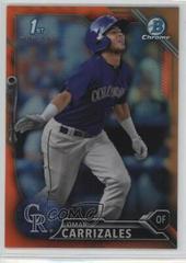 Omar Carrizales [Chrome Orange Refractor] #BCP58 Baseball Cards 2016 Bowman Prospects Prices