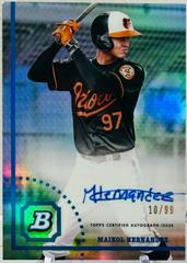 Maikol Hernandez [Refractor] #CPA-MH Baseball Cards 2022 Bowman Heritage Chrome Prospect Autographs Prices