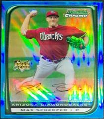 Max Scherzer [Blue Refractor] #BDP33 Baseball Cards 2008 Bowman Chrome Draft Prices
