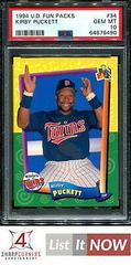 Kirby Puckett Baseball Cards 1994 Upper Deck Fun Packs Prices