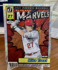 Mike Trout [Rapture] #M-1 Baseball Cards 2022 Panini Donruss Marvels Prices
