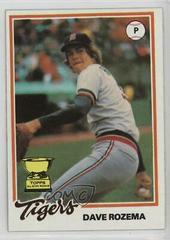 Dave Rozema Baseball Cards 1978 Burger King Tigers Prices
