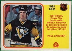 Paul Gardner [Power Play Goals Leader] Hockey Cards 1982 O-Pee-Chee Prices