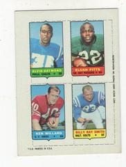 Alvin Haymond, Elijah Pitts, Ken Willard, Billy Ray Smith Football Cards 1969 Topps Four in One Prices
