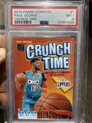Paul George #1 Basketball Cards 2019 Panini Donruss Crunch Time Prices