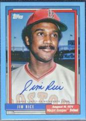 Jim Rice [Blue] #72DB-JRE Baseball Cards 2022 Topps Archives 1992 MLB Debut Autographs Prices
