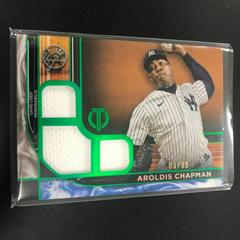 Aroldis Chapman [Green] #TTR-AC Baseball Cards 2022 Topps Tribute Triple Relics Prices