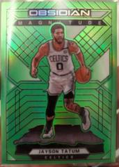 Jayson Tatum [Green Flood] Basketball Cards 2021 Panini Obsidian Magnitude Prices