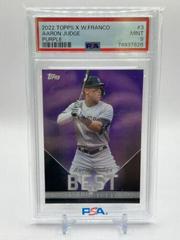 Aaron Judge [Purple] #3 Baseball Cards 2022 Topps X Wander Franco Prices