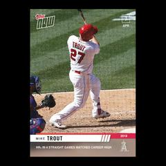 Mike Trout #58 Baseball Cards 2019 Topps Now Prices
