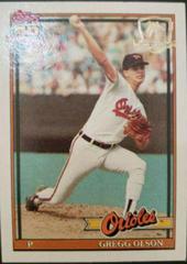 Gregg Olson #10 Baseball Cards 1991 Topps Desert Shield Prices
