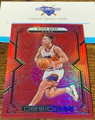 Steve Nash [Red Flood] Basketball Cards 2021 Panini Obsidian Prices