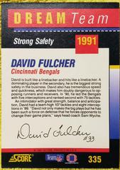 David Fulcher #335 Football Cards 1991 Score Dream Team Autographs Prices