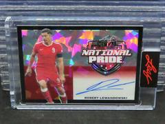 Robert Lewandowski [Black Crystal] Soccer Cards 2022 Leaf Metal National Pride Autographs Prices