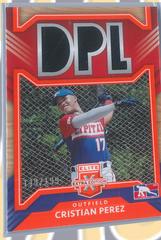 Cristian Perez [Orange] #DM-CP Baseball Cards 2022 Panini Elite Extra Edition DPL Materials Prices