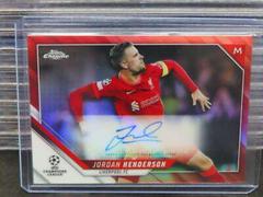Jordan Henderson [Red Refractor] #CA-JH Soccer Cards 2021 Topps Chrome UEFA Champions League Autographs Prices