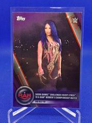 Sasha Banks Challenges Becky Lynch to A Raw Women's Championship Match [Purple] #75 Wrestling Cards 2020 Topps WWE Women's Division Prices