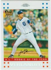 Justin Verlander [White Refractor] #254 Baseball Cards 2007 Topps Chrome Prices